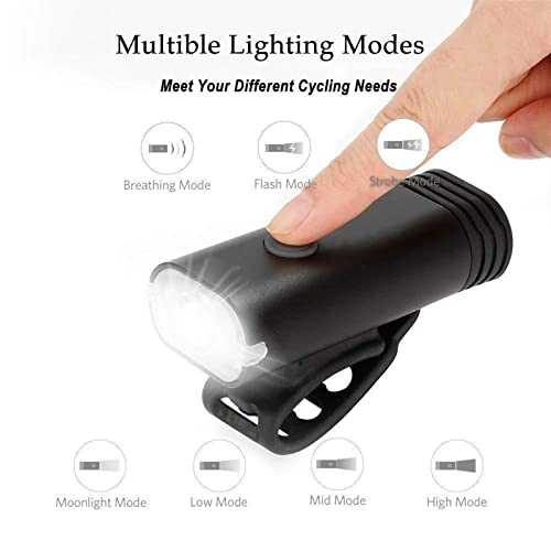 Rechargeable Bike Light Set Aluminum Alloy Front and Back Lights T339434