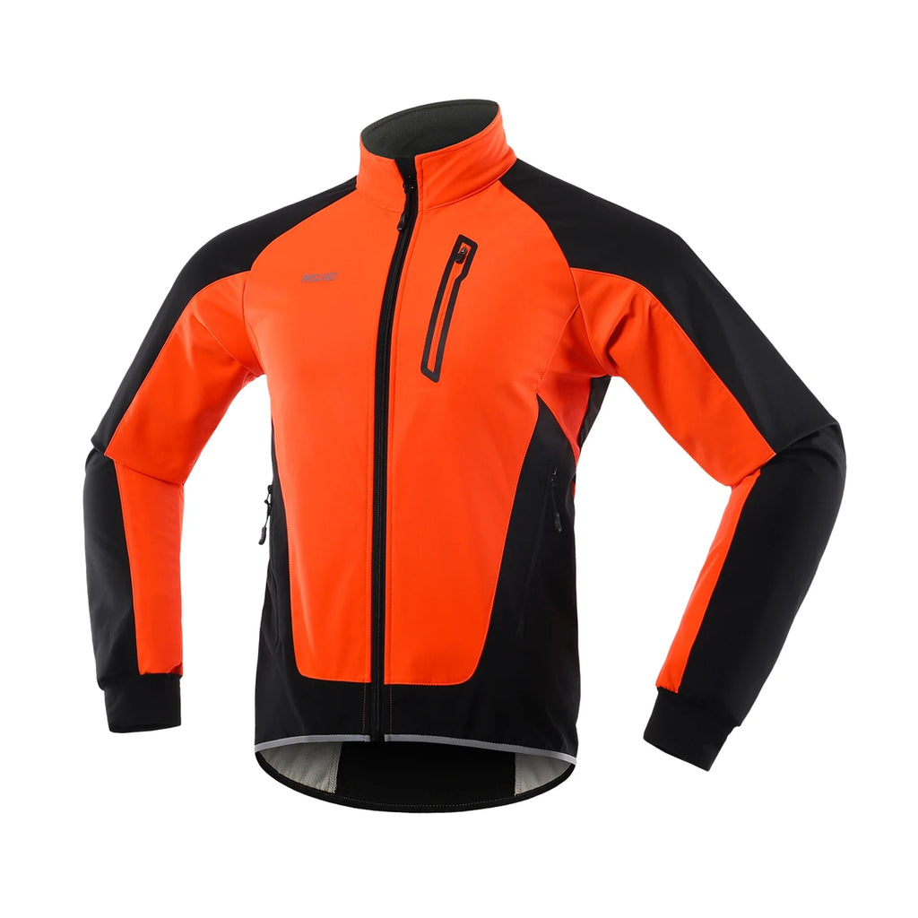Men Cycling Jacket Waterproof Windproof Thermal Fleece Bike Jersey W65295