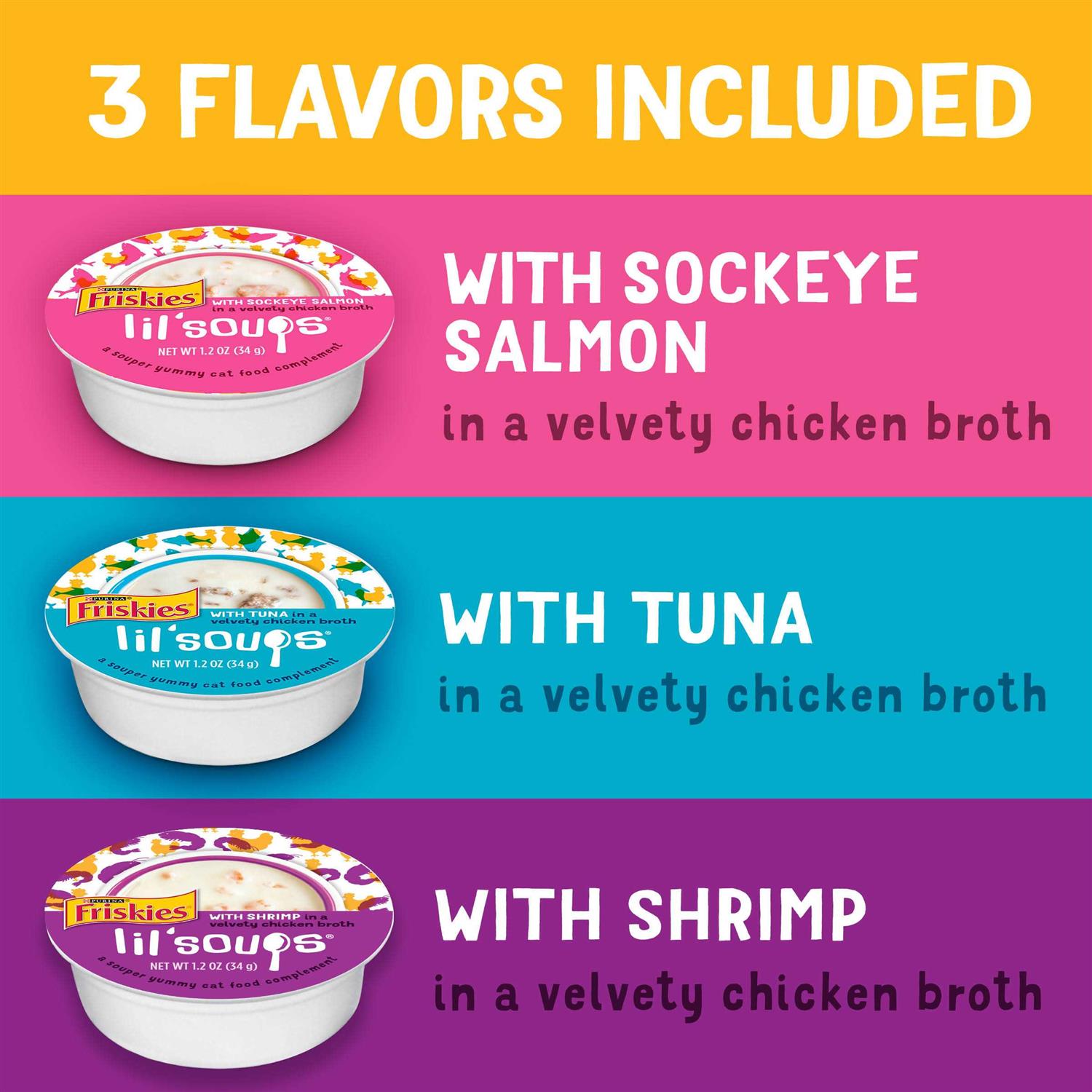 Grain Free Wet Cat Food Variety Pack with Salmon Tuna or Shrimp B330