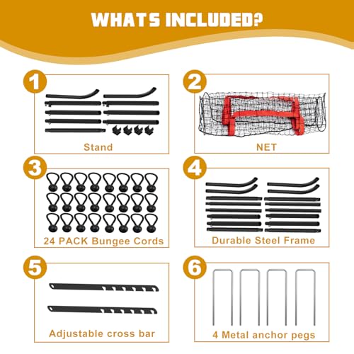 Adjustable 7x4 Ft Volleyball Net Q6949