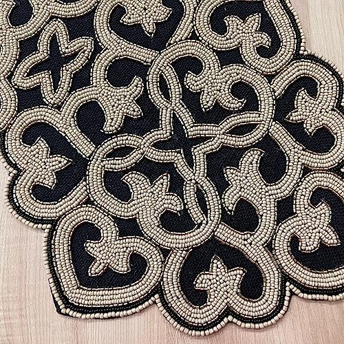 Handmade Beaded Table Runner 13x36 inches Multicolour Z9875