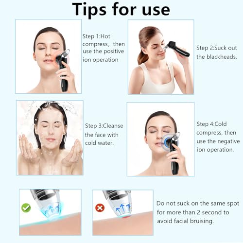 Blackhead Remover Vacuum Face Suction Pore Cleaner with 5 Probes P4135