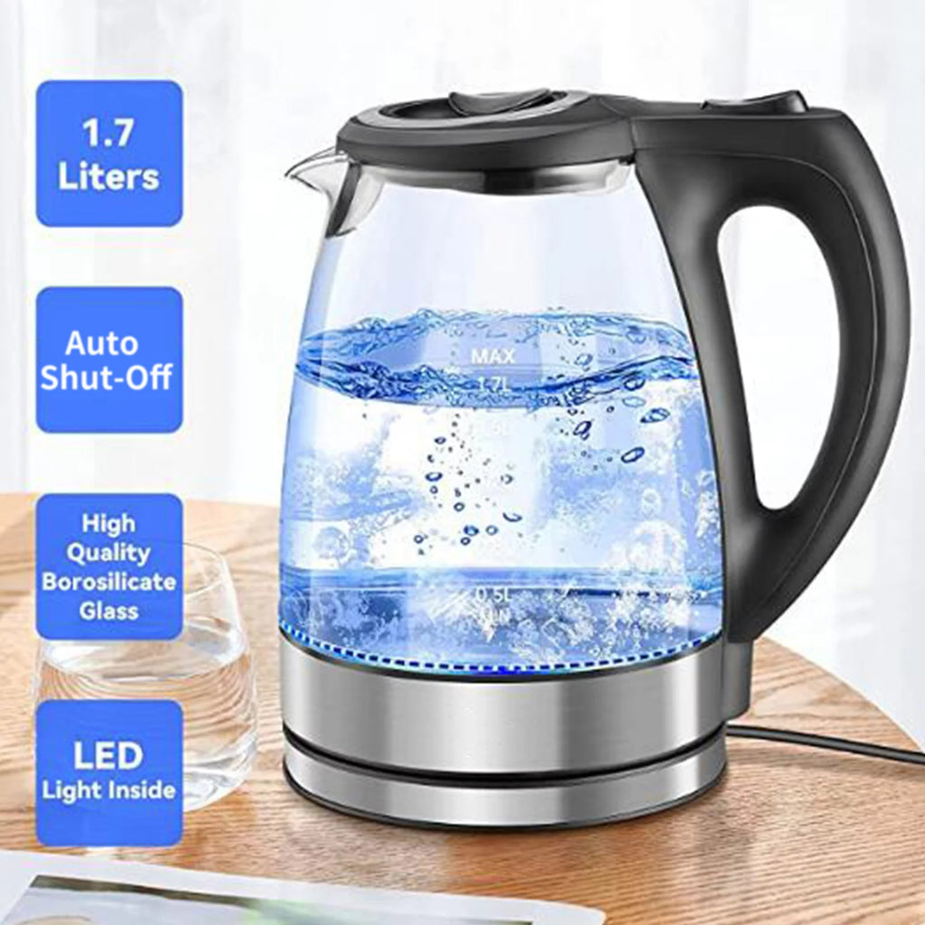1.7L Glass Electric Kettle with Auto Shut-Off P472