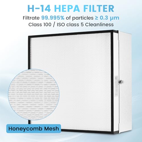 Laminar Flow Hood with H-14 HEPA Filter, 22.6x22.6in, 110V G954780