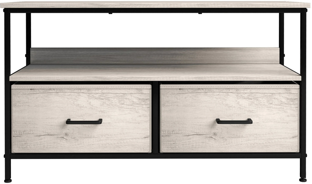 Rustic Beige TV Stand Dresser with 2 Drawers H20053