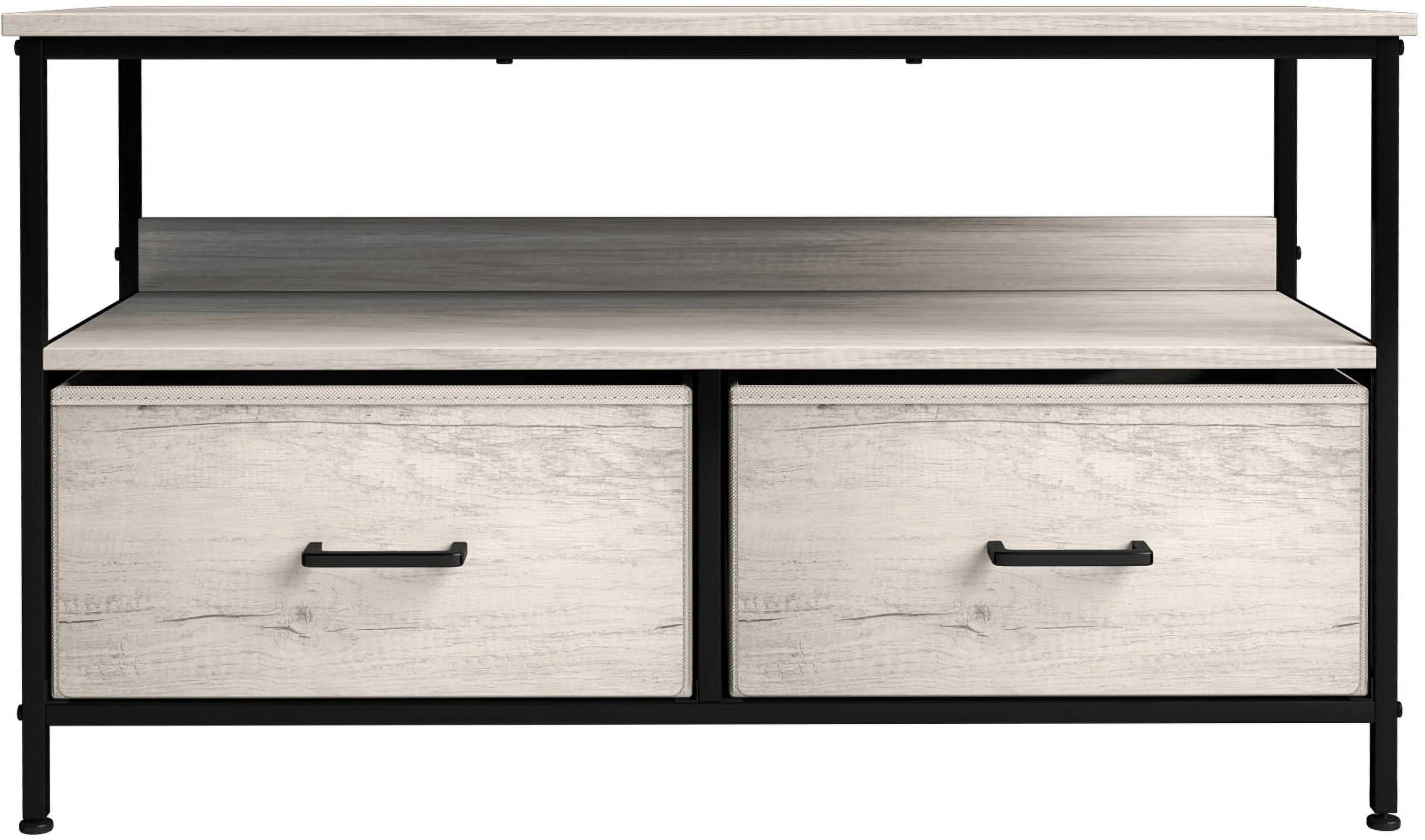 Rustic Beige TV Stand Dresser with 2 Drawers H20053