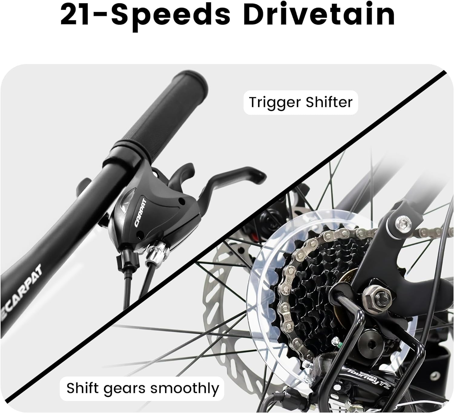 26 Inch Dual Suspension Mountain Bike with 21-Speed Disc Brake Carbon Steel Frame V92370