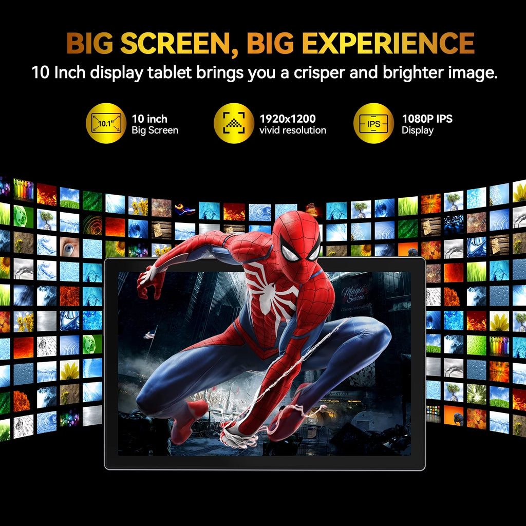 Black 10inch 128GB Android 12 Tablet with Keyboard I910585