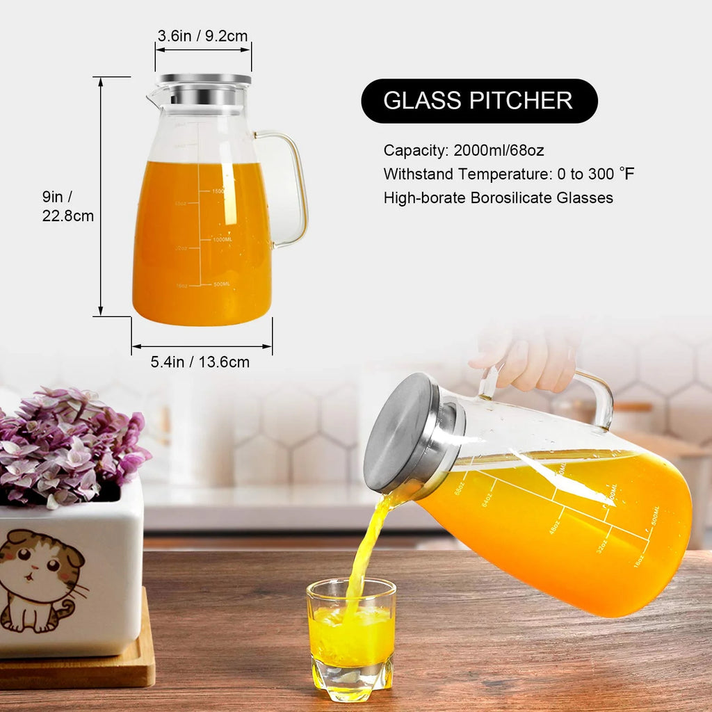 68oz Glass Pitcher with Lid K510