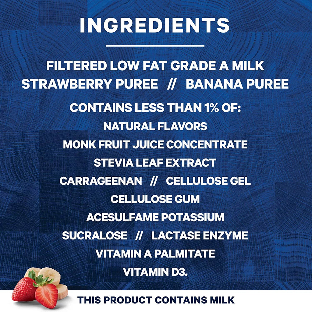 Strawberry Banana High Protein Milk Shake, 14 Fl Oz (Pack of 12) K358
