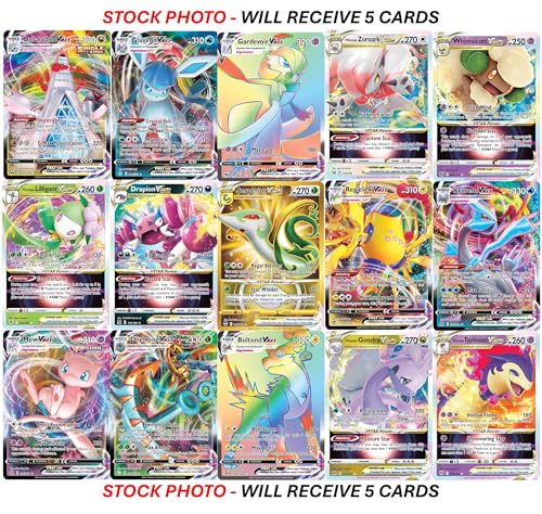 5 Pokemon Card VMAX VSTAR Bundle X7880