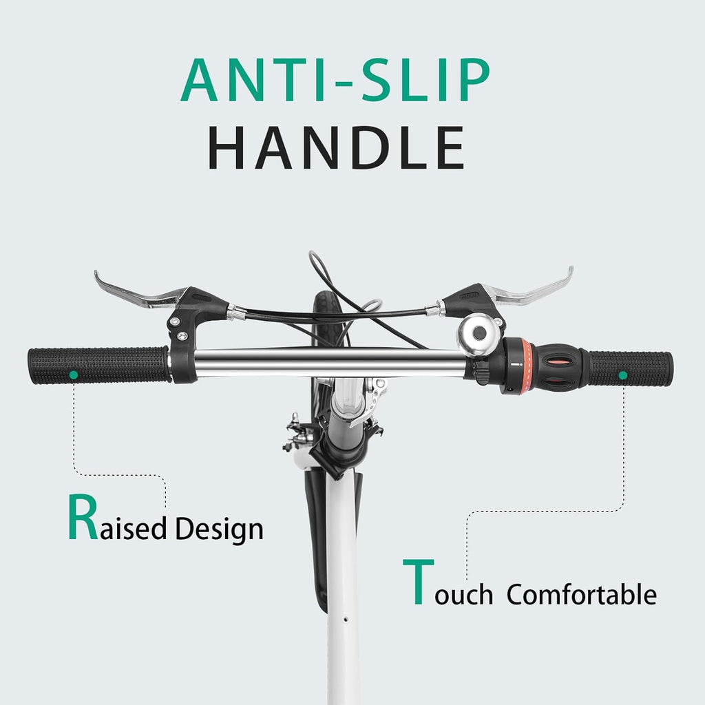 20" White Folding Bicycle with 7 Speed Shifter I852528