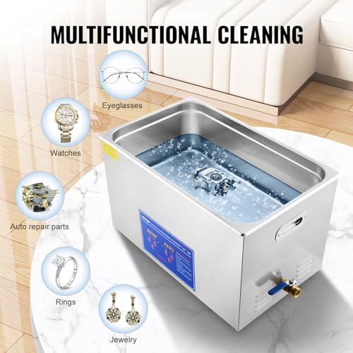 30L Industrial Ultrasonic Cleaner with Digital Timer Heater 40kHz 1100W U500