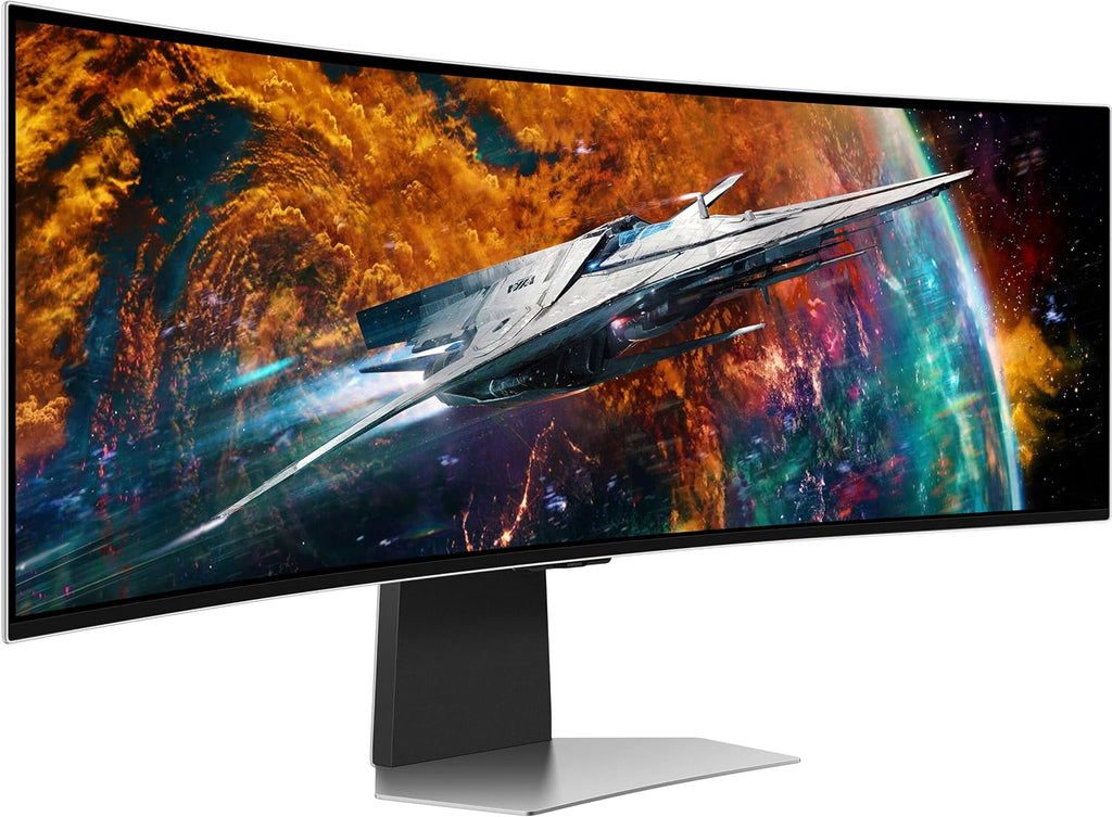 49" Curved OLED Gaming Monitor, Dual QHD, 240Hz, 0.03ms GTG, HDR10+, AMD FreeSync Premium Pro, Silver O879624