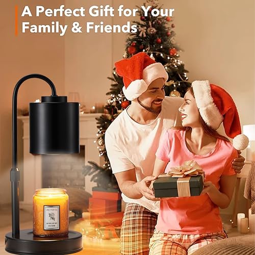 White Gold Height Adjustable Electric Candle Warmer with Timer and Dimmer W291