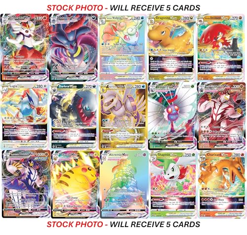 5 Pokemon Card VMAX VSTAR Bundle X7880