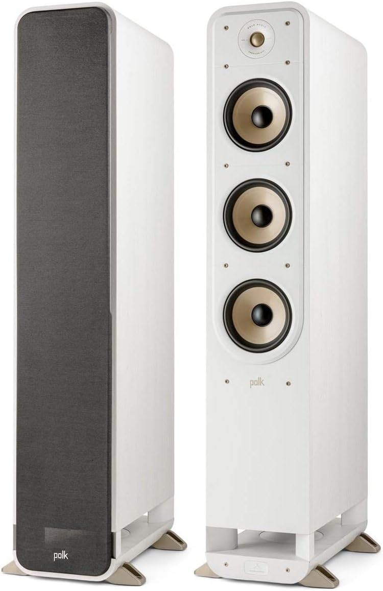White Floorstanding Speaker, Pair D816
