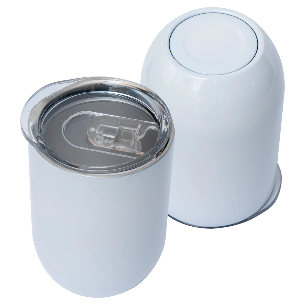 White 12oz Stainless Steel Insulated Travel Tumbler with Lid B71962