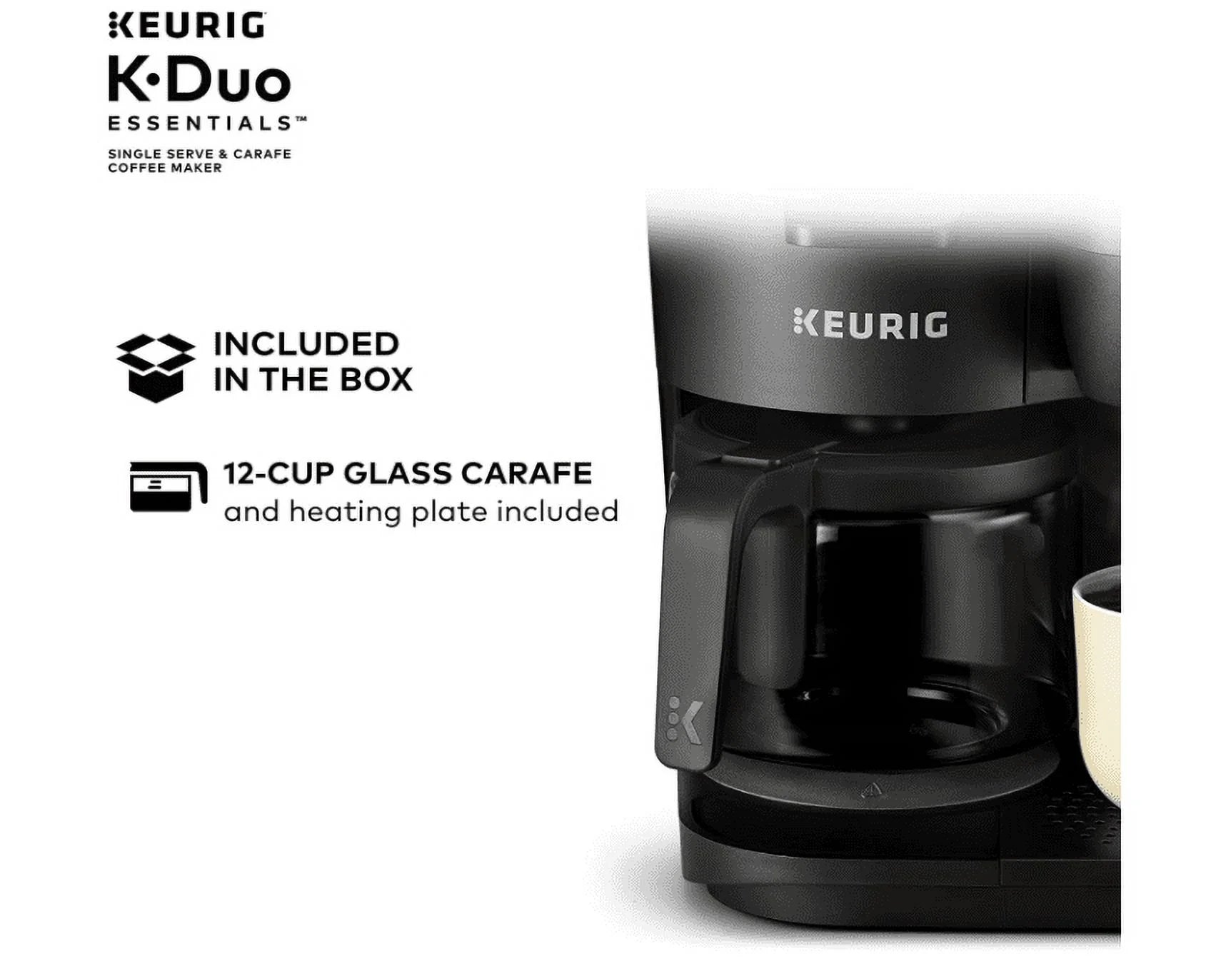 Black Single Serve and 12-Cup Carafe Drip Coffee Brewer T9388