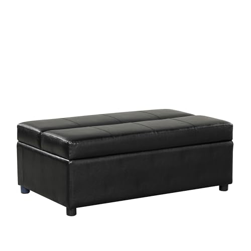 Twin Size Leather Folding Ottoman Sleeper Chair Bed K759379