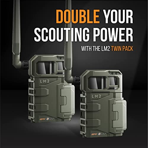 Twin Pack Cellular Trail Camera with 20MP Photos, Infrared Night Vision, 90' Detection Range, 32GB Micro SD Cards L338077