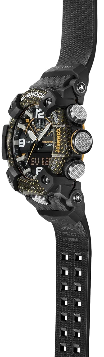 Yellow Black Carbon Quad Sensor Watch G10134