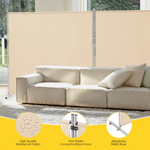 Gray 2 Panel Folding Room Divider 142" W x 71" H T67114