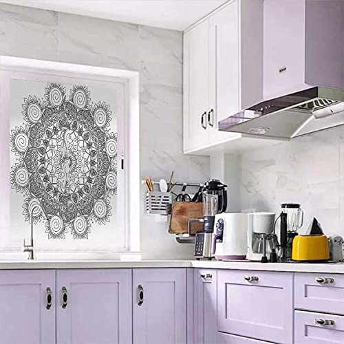 35.4 inch x 78.7 inch Black and White Glass Privacy Sticker L1744