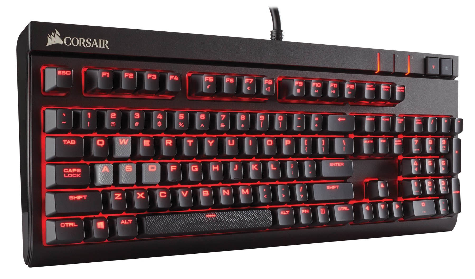 Red LED Backlit Mechanical Gaming Keyboard with Cherry MX Brown Switch D156847
