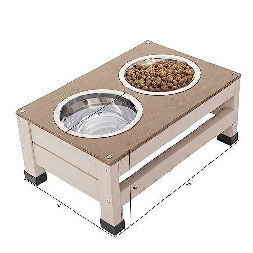 Gray Wooden Dog House with Sloped Roof V64866