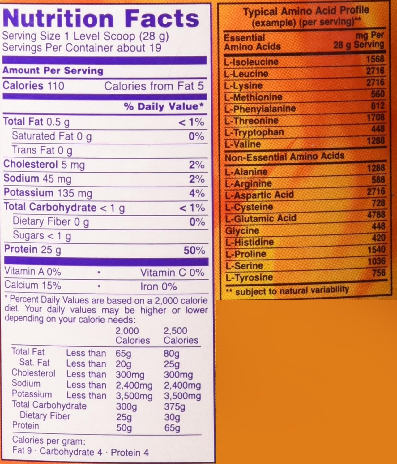 Unflavored Whey Protein Isolate Powder with BCAAs 1.2 lb A31697