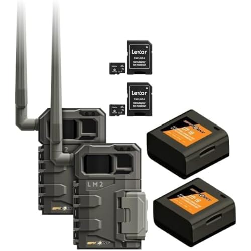 Twin Pack Cellular Trail Camera with 20MP Photos, Infrared Night Vision, 90' Detection Range, 32GB Micro SD Cards L338077