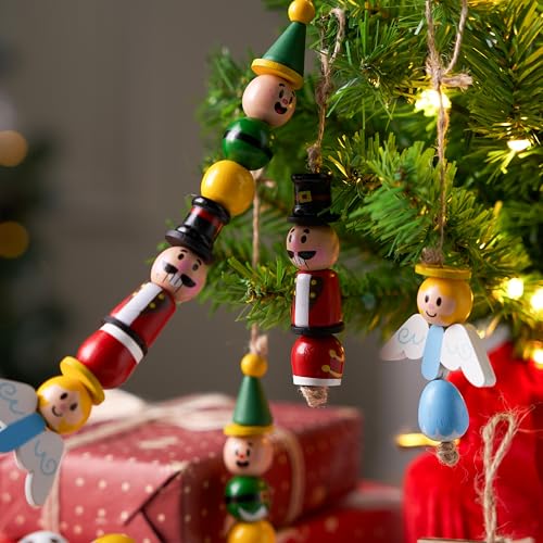 202 Pcs Christmas Wooden Beads Craft Kit H52625
