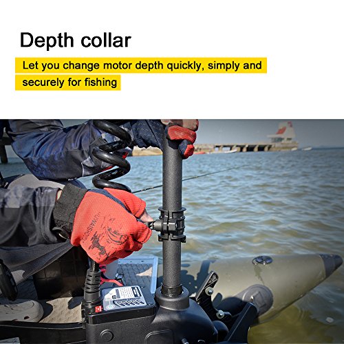 Black 12V 55LBS 54inch Bow Mount Trolling Motor with Remote Control Q74483
