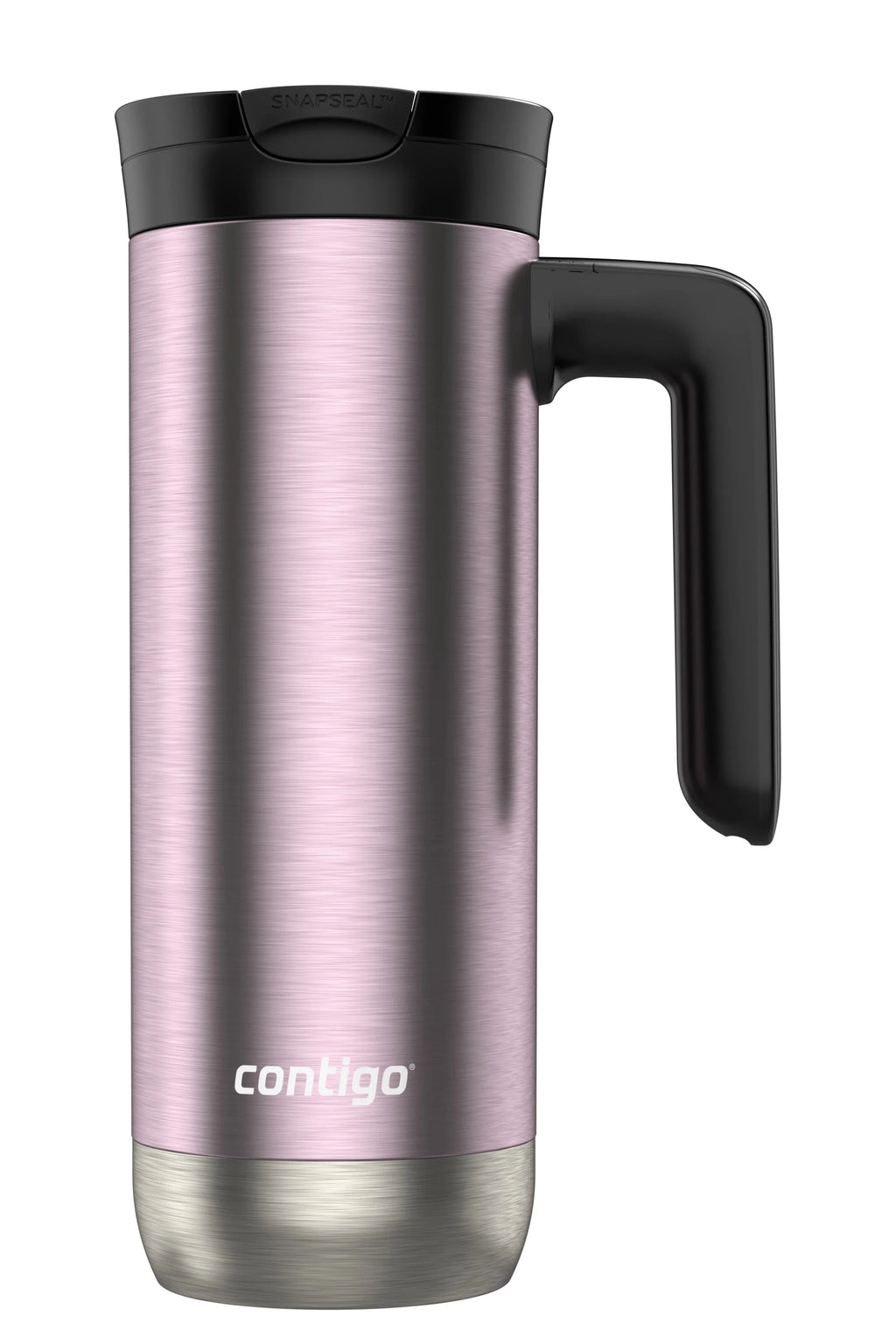 20 oz Insulated Stainless Steel Travel Mug with Handle in Pink N972242