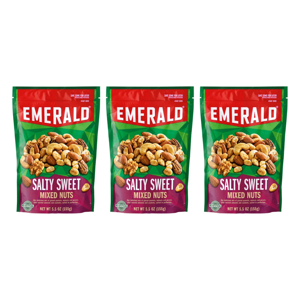 Salty Sweet Mixed Nuts, 5.5 oz, Pack of 3 R400978