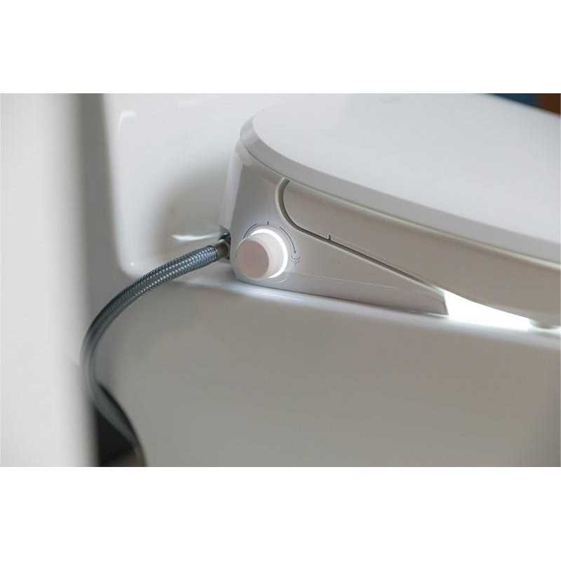 Elongated White Bidet Toilet Seat A98059