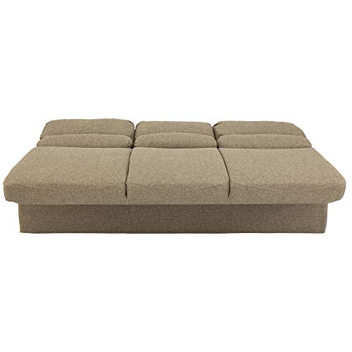 62" RV Jackknife Sleeper Sofa with Drop-Down Console Cloth Fabric E8229