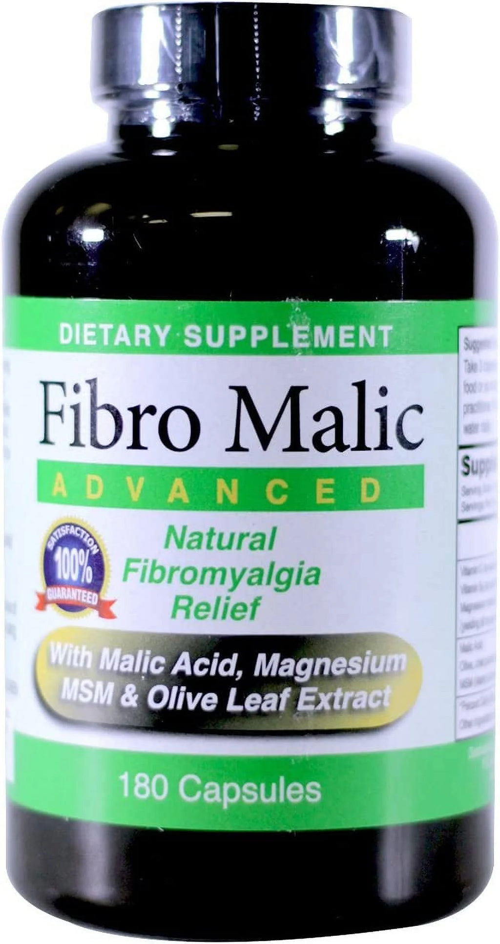 180 Count Malic Acid Magnesium MSM Olive Leaf Extract Capsules I9944