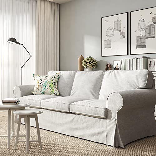 3 Seat Linen Sofa Cover W496380