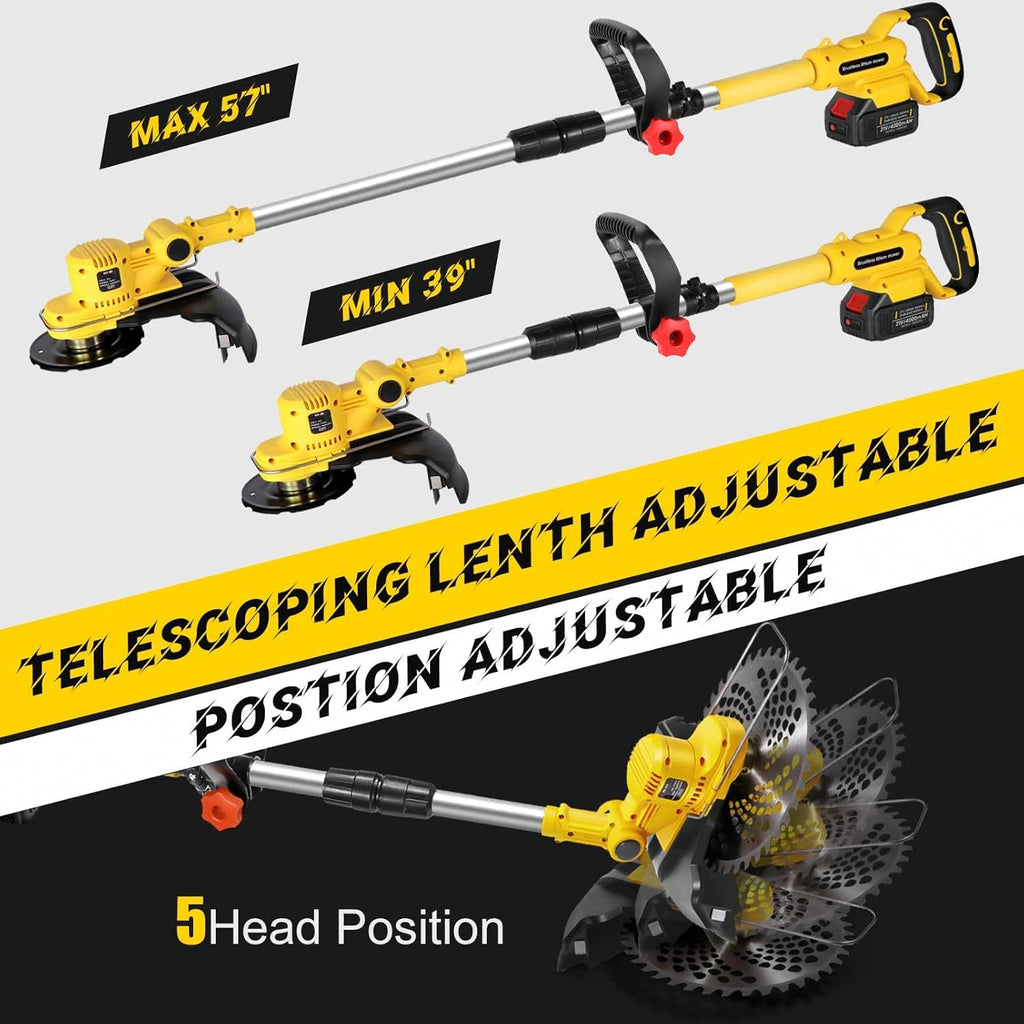 21V Cordless Weed Eater with 2 x 4.0Ah Batteries O2421