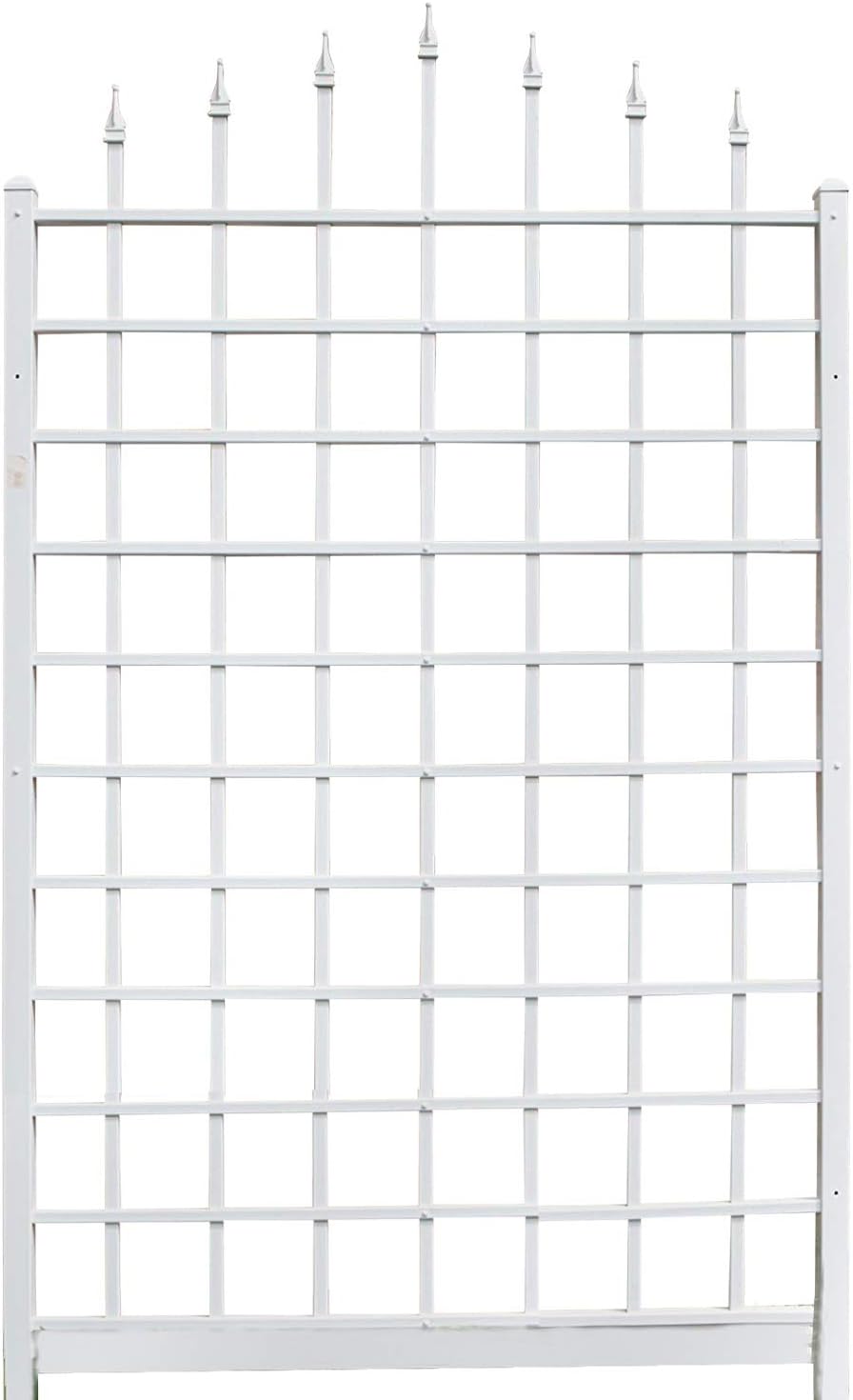 White 57 x 95 Inch PVC Vinyl Outdoor Trellis E93595