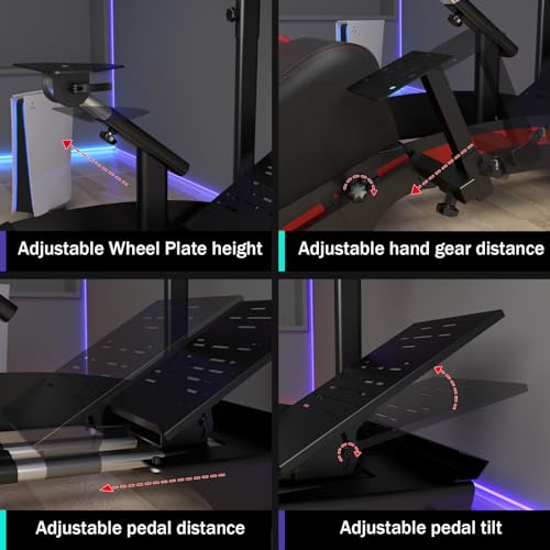 Racing Simulator Cockpit with TV Monitor Stand W632