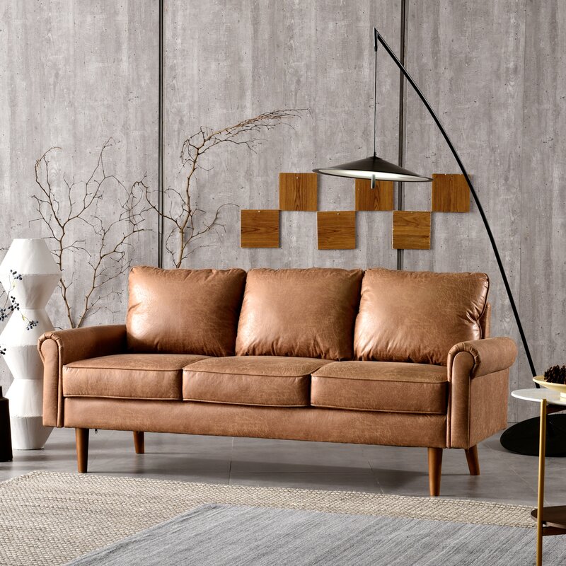 74.01" Rolled Arm Sofa W302