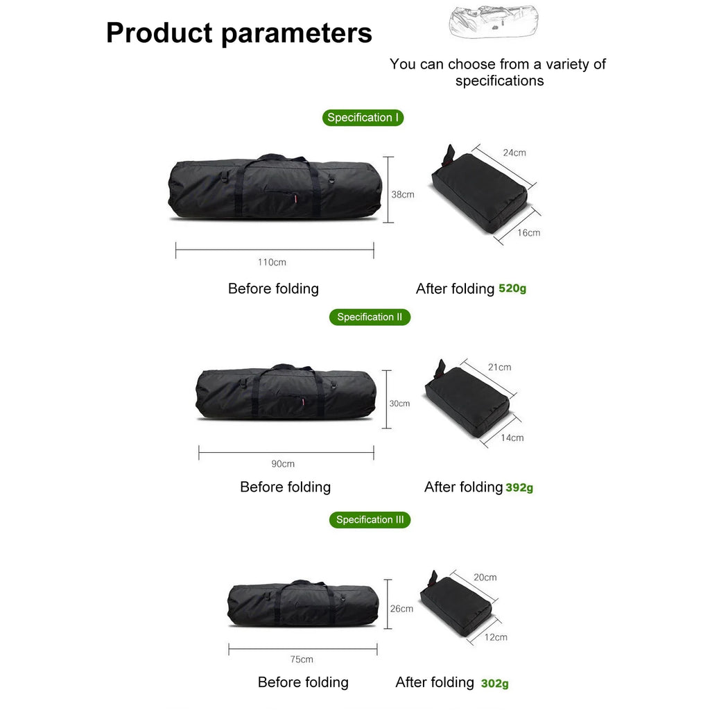 60L Waterproof Roll Top Duffel with Carry Straps H548637