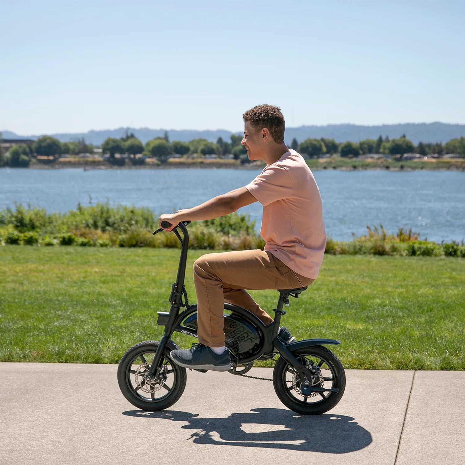 Black Folding Electric Bike Y313275