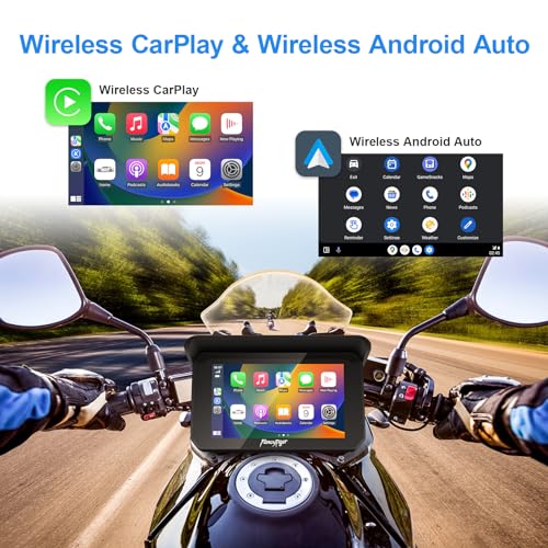 5" Waterproof Touch Screen Motorcycle Carplay Android Auto C996