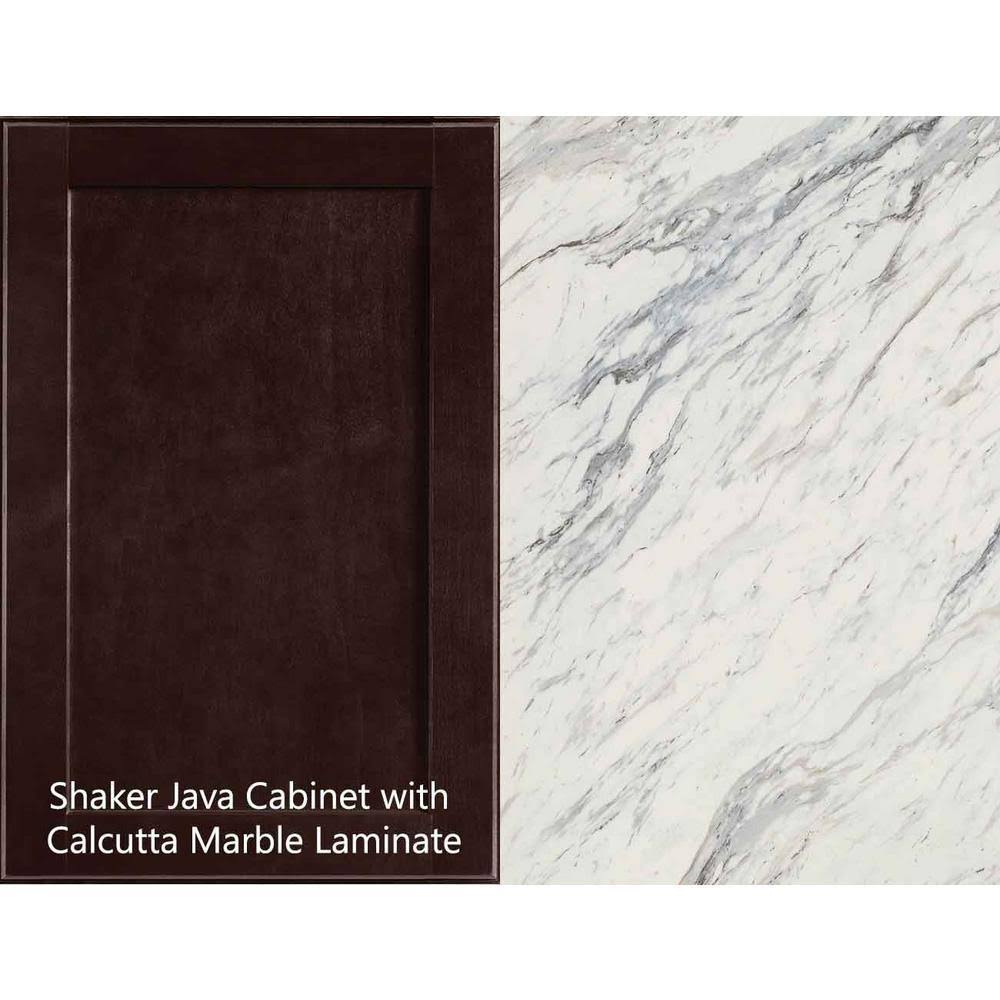 8 ft. Laminate Countertop Kit in Calcutta Marble with Valencia Edge T503847
