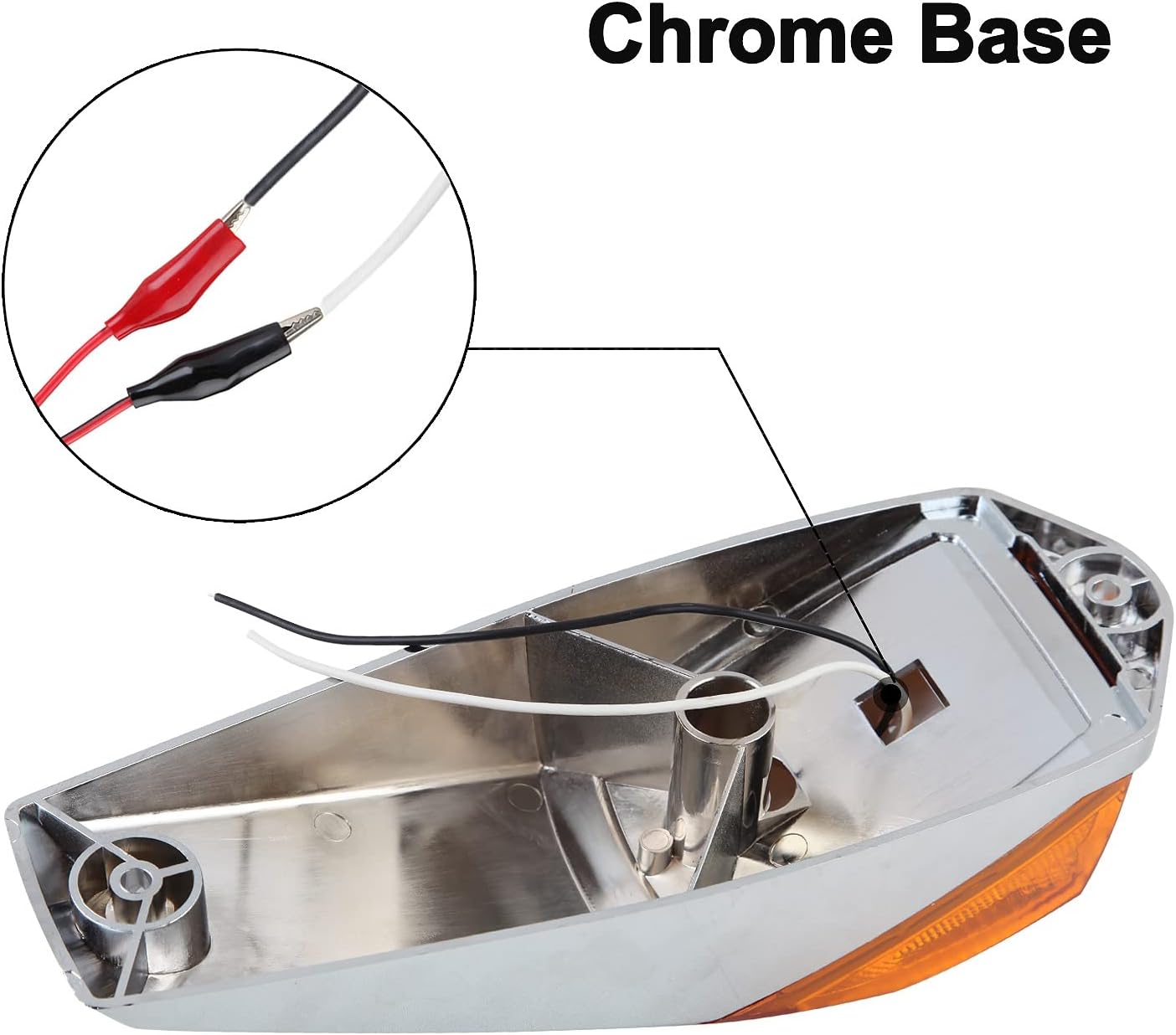 5Pcs 17 LED Amber Cab Roof Top Marker Clearance Running Lights with Chrome Base 12V X589575