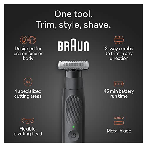 Hybrid Electric Beard Trimmer & Body Shaver, Waterproof O959973